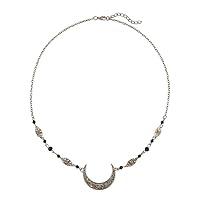 Algopix Similar Product 4 - Yalice Punk Crescent Moon Head Chain