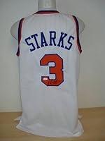 Algopix Similar Product 18 - John Starks Signed Jersey  NY White