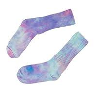 Algopix Similar Product 3 - Rainbow Tie Dye Bamboo Socks (Violet)