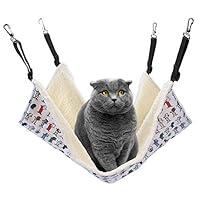 Algopix Similar Product 16 - Large Hanging Cat Hammock Bed for Cage