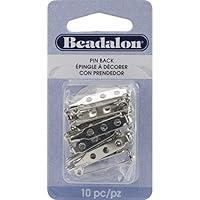 Algopix Similar Product 11 - Beadalon Pin Back 1" 10/Pkg-Silver