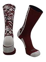 Algopix Similar Product 5 - TCK Digital Camo Crew Socks Maroon