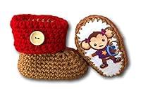 Algopix Similar Product 20 - Monkey Paw Print Baby Booties