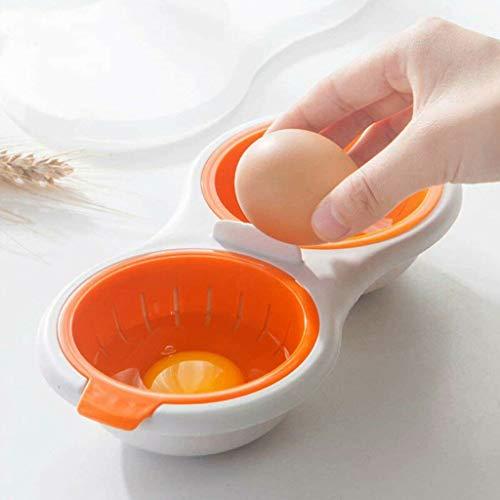2 Pack Reusable Egg Bites Mold with Plastic Lids Boiled Egg Mold