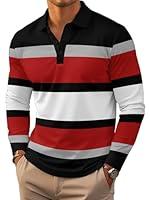 Algopix Similar Product 1 - Mens Fashion Long Sleeve Polo Shirts