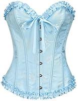 Algopix Similar Product 15 - SZIVYSHI Azure Blue Corset Top for