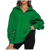 Algopix Similar Product 3 - Quarter Zip Sweatshirt Women Casual