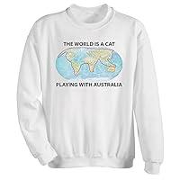 Algopix Similar Product 3 - WHAT ON EARTH Mens The World is a Cat