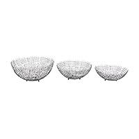 Algopix Similar Product 20 - Benzara Set of 3 Metallic Wire Bowl