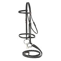 Algopix Similar Product 11 - SilverFox Raised Snaffle Bridle Black