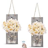 Algopix Similar Product 4 - GBtroo Rustic Wall Sconces  Mason Jars