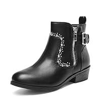 Algopix Similar Product 7 - DREAM PAIRS Girls Boots Low Heel Side