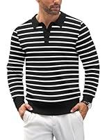 Algopix Similar Product 9 - COOFANDY Mens Knit Polo Shirts Casual