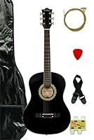 Algopix Similar Product 14 - 38 Black Acoustic Cutaway Guitar Combo