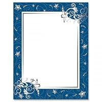 Algopix Similar Product 9 - Navy Stars and Spirals Letter Papers25