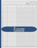 Algopix Similar Product 10 - 5 Column Ledger Book Accounting Ledger