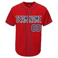 Algopix Similar Product 16 - Pullonsy Red Custom Baseball Jersey for