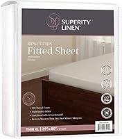 Algopix Similar Product 1 - Superity Linen King Fitted Sheet Made