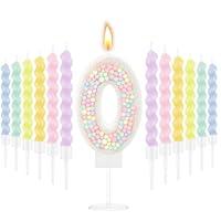 Algopix Similar Product 4 - MTLEE Birthday Candle Macaron Glitter