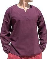 Algopix Similar Product 6 - RaanPahMuang Open Collar Long Sleeve