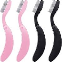 Algopix Similar Product 20 - TecUnite 4 Packs Folding Eyelash Comb