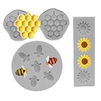 Algopix Similar Product 11 - 4 Pieces Bee Theme Silicone Mold