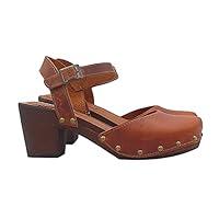 Algopix Similar Product 3 - brown swedish leather clogs  GM148