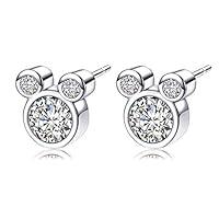 Algopix Similar Product 2 - Mouse Stud EarringS925 Silver Plated