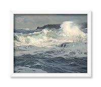 Algopix Similar Product 2 - Monem Art Vintage Ocean Waves Painting