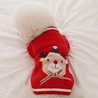 Algopix Similar Product 12 - Dog Christmas Sweater Soft Stylish Red