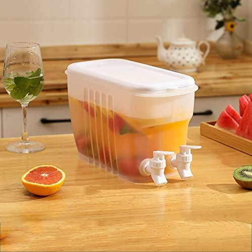 Cold Kettle with Faucet in Refrigerator, Drink Dispenser for Fridge,  Plastic Cold Kettle With Faucet Fruit Teapot Lemonade Bucket Drink  Container for