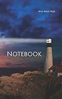 Algopix Similar Product 15 - Notebook Lighthouse lightening storm