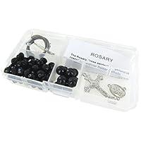Algopix Similar Product 12 - Linpeng Black Crystal Bead Box Rosary