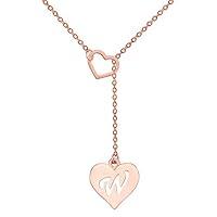 Algopix Similar Product 7 - SENFAI Heart Shaped Y Necklace with 26