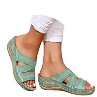 Algopix Similar Product 15 - KAPRIOY Wedge Sandals for Women Yoga