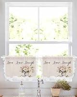 Algopix Similar Product 13 - Rustic Floral Kitchen Curtains 45 Inch