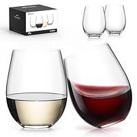 Algopix Similar Product 8 - LUNA  MANTHA Stemless Wine Glasses Set