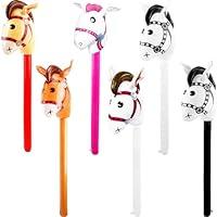 Algopix Similar Product 17 - 6 pack 40 Inch Inflatable Horse Stick