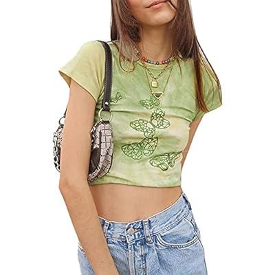Argeousgor Women Y2k Cropped Tank Top Casual Square Neck