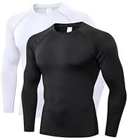 Algopix Similar Product 3 - Queerier Mens Compression Shirts Long