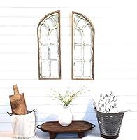 Algopix Similar Product 9 - Farmhouse Wooden Wall Windows Set of