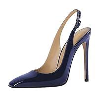 Algopix Similar Product 11 - FOWT Women Square Toe Stiletto Pumps