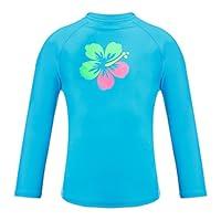 Algopix Similar Product 5 - Dayu Girls' Flower Long Sleeve Rashguard