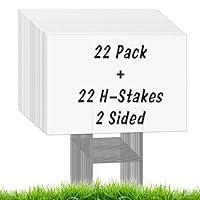 Algopix Similar Product 20 - 22Pcs Blank Yard Signs with Stakes