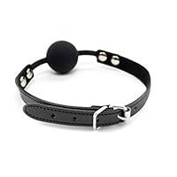 Algopix Similar Product 18 - Ball Gag Silicone Black by HappyNHealthy