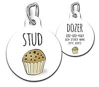 Algopix Similar Product 20 - Stud Muffin Pet ID Tag for Cats and Dogs