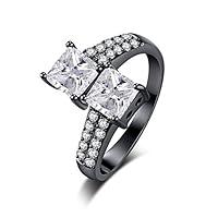Algopix Similar Product 7 - YAZILIND Black Gold Plated Rings White