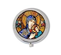 Algopix Similar Product 19 - Mary and Jesus FAUX Stainless Glass