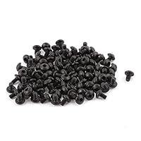 Algopix Similar Product 12 - uxcell 100Pcs Black M2 X 3mm Alloy