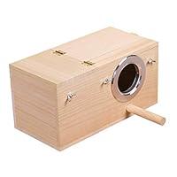 Algopix Similar Product 18 - YJJKJ Wood Parakeet Nest Box Pet Bird